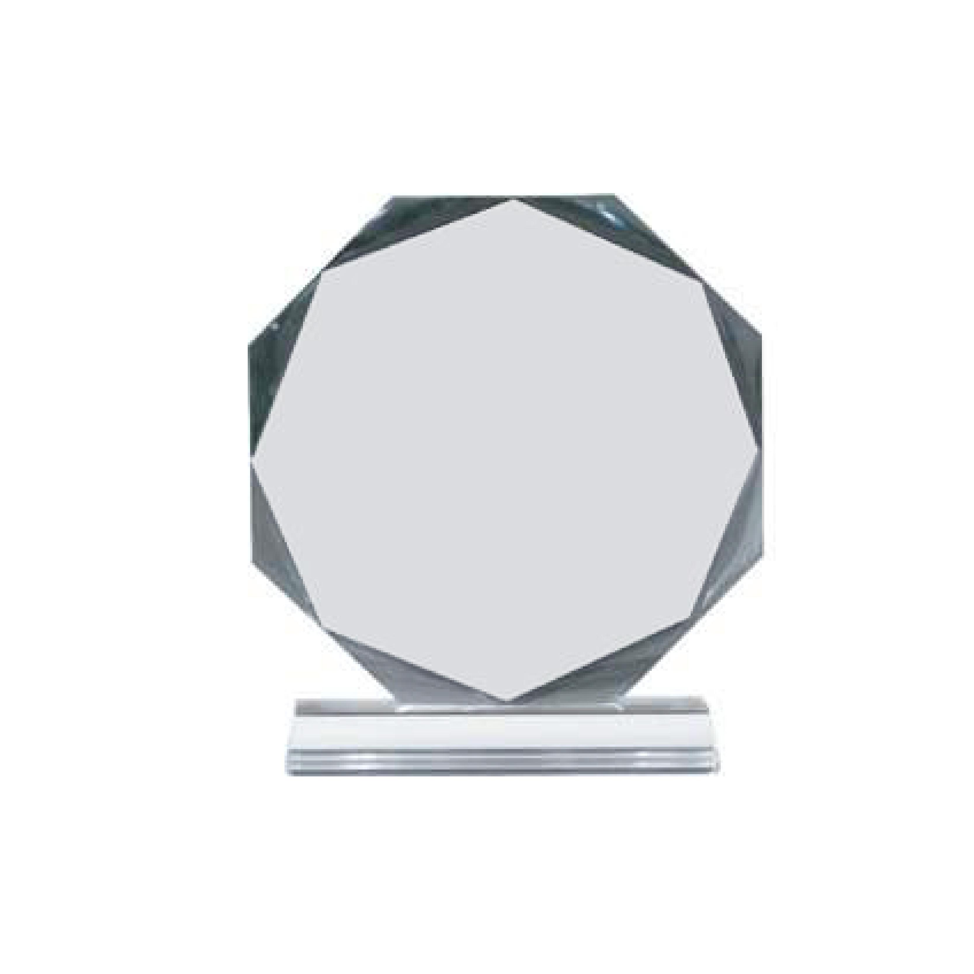 10 x 12 Octagon Crystal Award